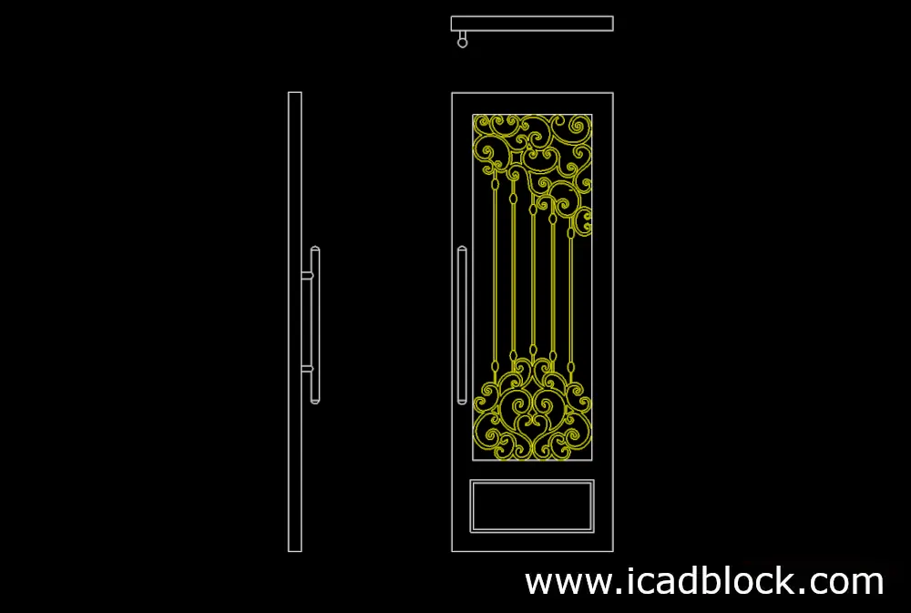 door dwg 2d model for autocad