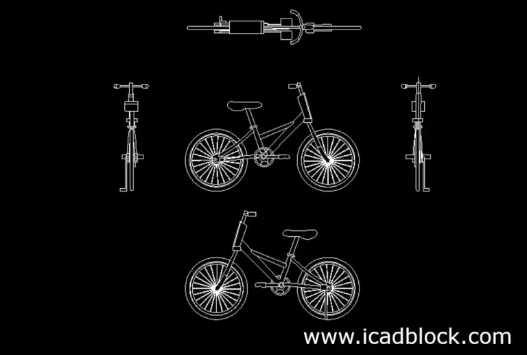 free bike dwg autocad model