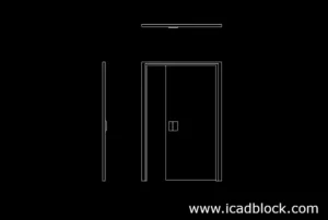 free sliding door CAD Block download