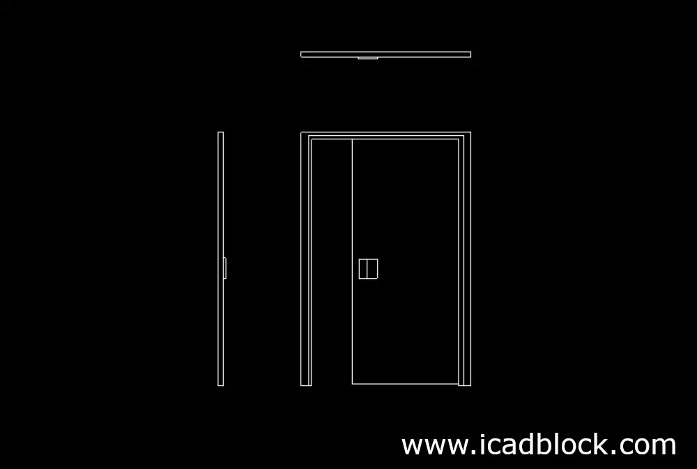 free sliding door CAD Block download