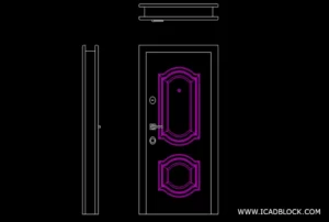 interior door DWG CAD Block in autocad