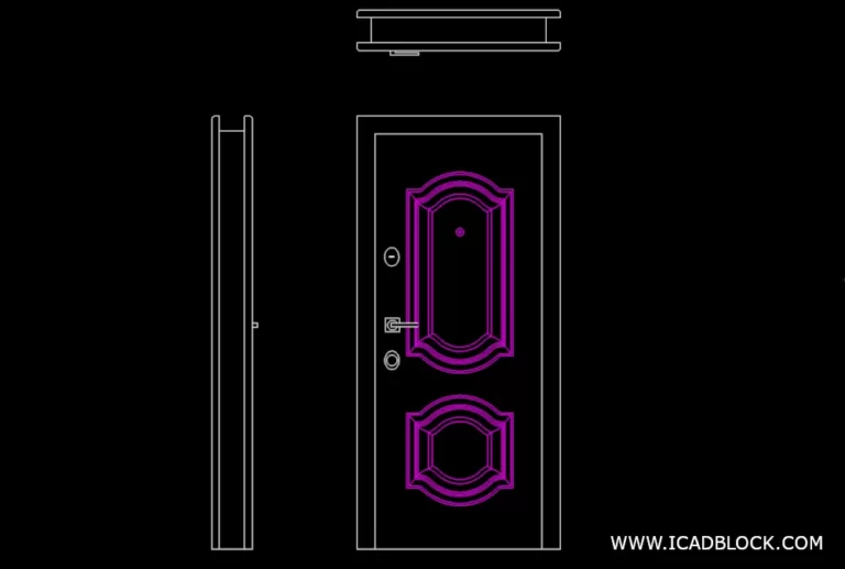 interior door DWG CAD Block in autocad