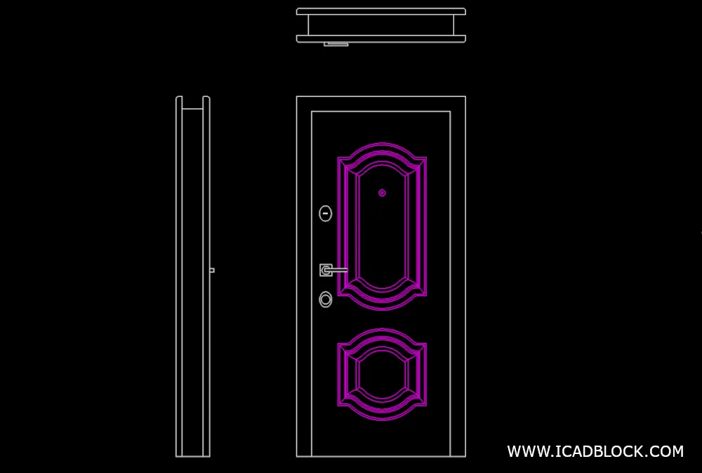 interior door DWG CAD Block in autocad