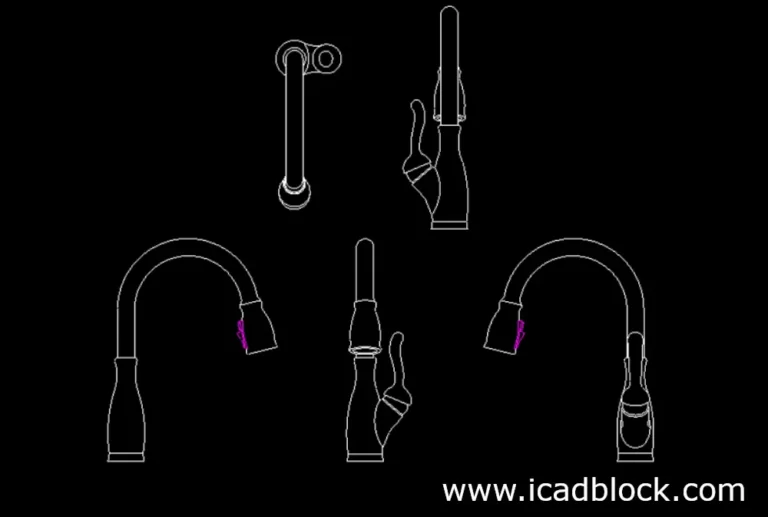 Kitchen Faucet CAD Block collection - iCADBLOCK