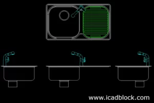 fregadero de cocina descarga de archivo 2d AutoCAD