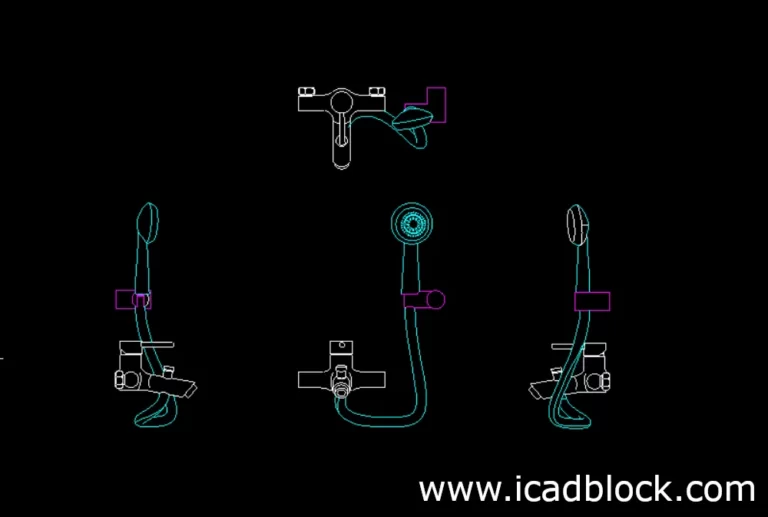 shower faucet dwg model for autocad