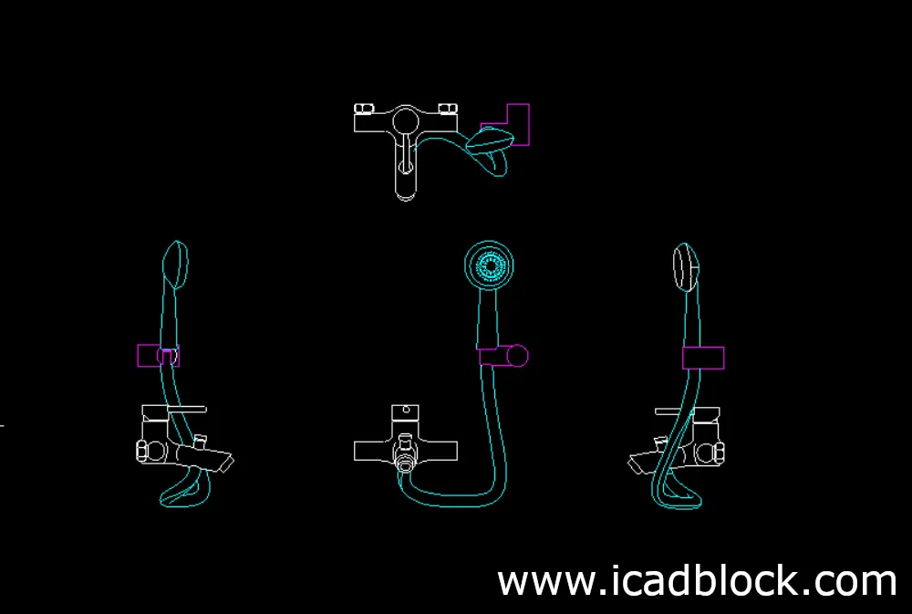 shower faucet dwg model for autocad
