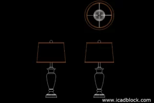 bloque CAD de luz de mesa