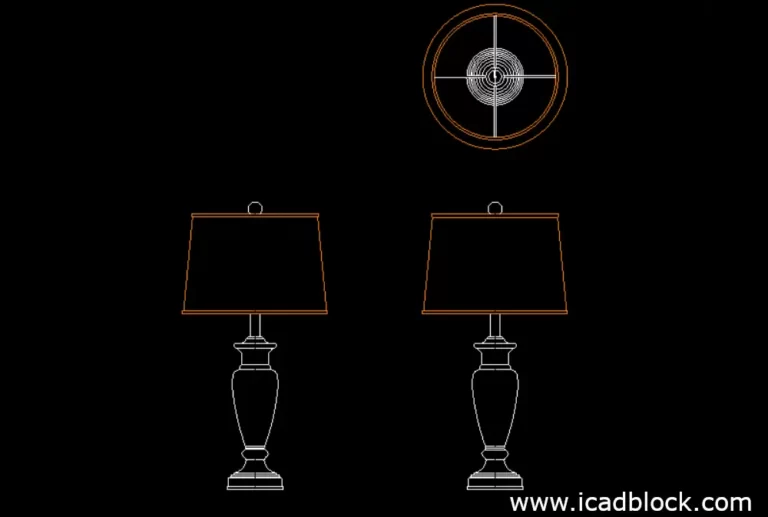 table light cad block for autocad