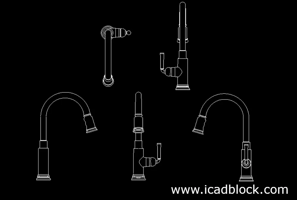 tradition faucet dwg cad block for autocad