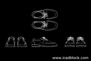 Classic Men's Shoes DWG CAD Block