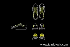 Zapatillas DWG bloque CAD