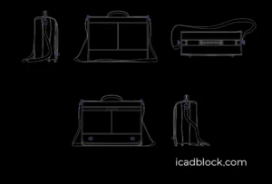 Bolso tipo cartera Bloque CAD