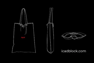 Bloque cad de bolso de mano