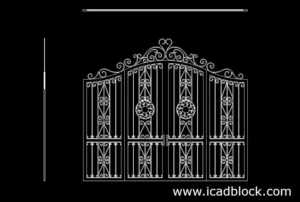 beautiful Gate DWG Cad Block download