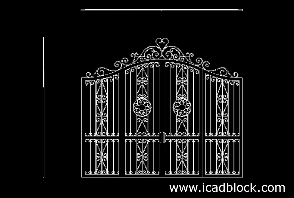 bloque Gate DWG