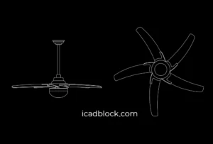 Ceiling fan in plan