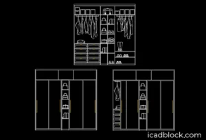Closet CAD Block in elevation