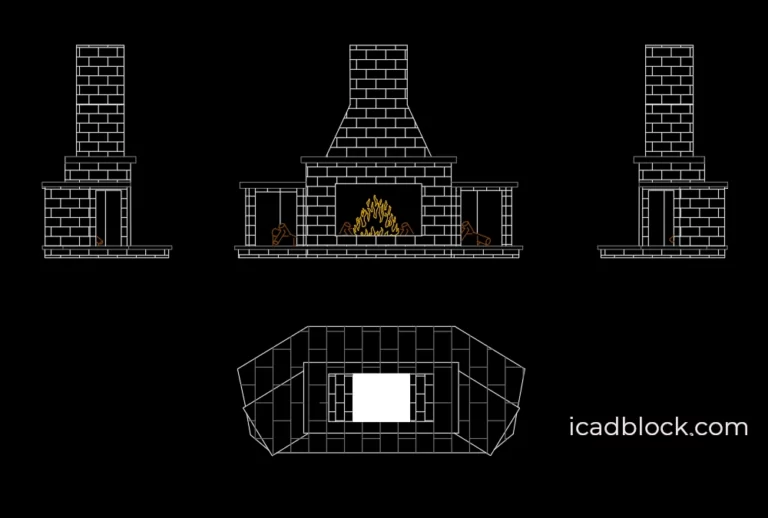 Fireplace AutoCAD Block