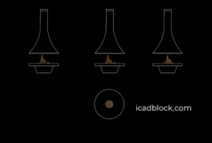 Hanging fireplace in AutoCAD