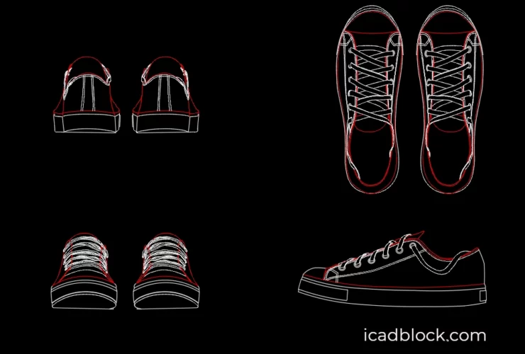 Low sneaker CAD Block