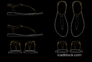 Sandals CAD Block