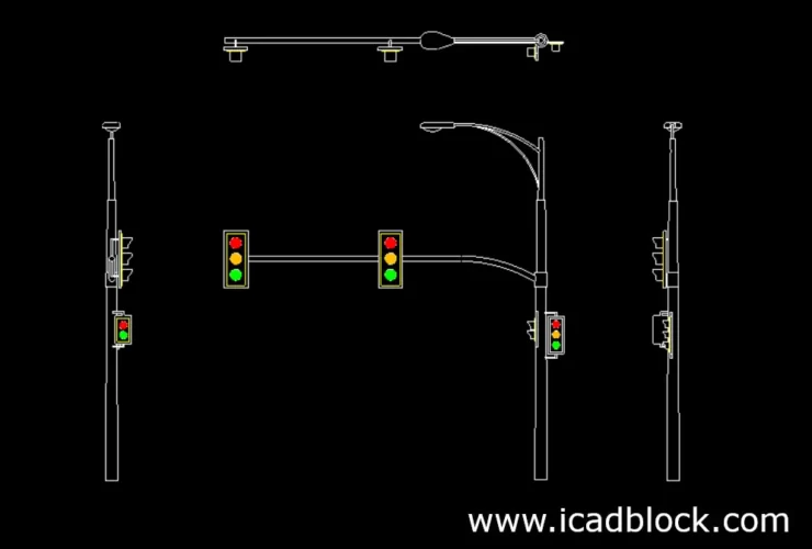 traffic light DWG model download