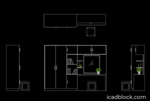 Armario DWG con mesa