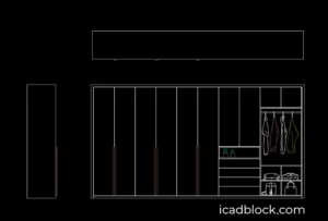 Bloque CAD de elevación de armario