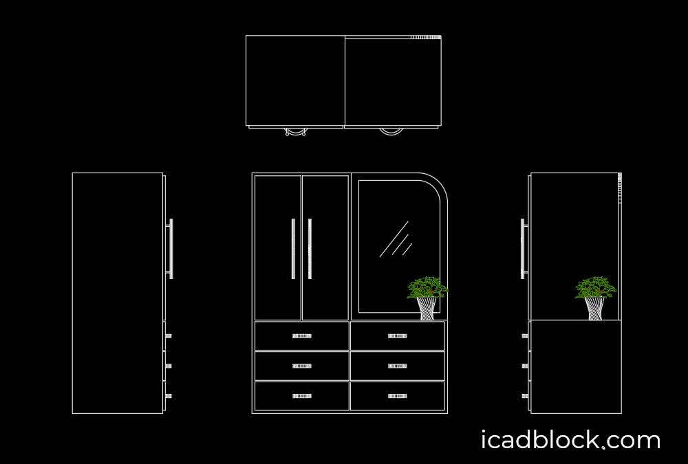 bloques CAD de armario