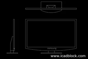 2d TV CAD Block Download for autocad - free