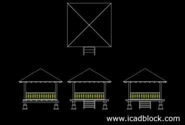 2d gazebo CAD Block model download