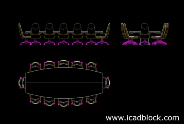 Conference Table DWG for Autocad