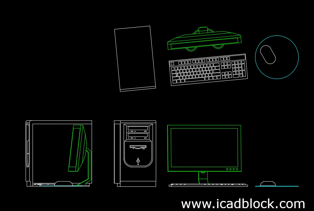 PC Desktop dwg CAD Block 2d model