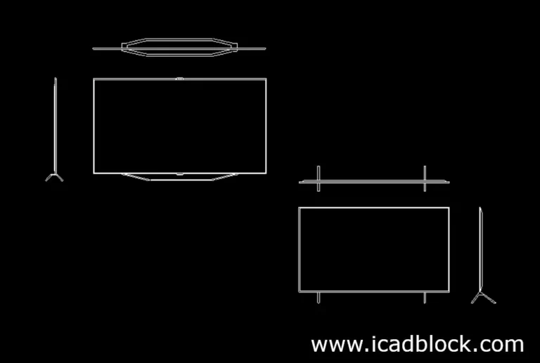 Smart TV LED DWG CAD Block download