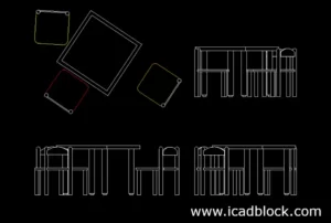 baby table dwg cad block for autocad