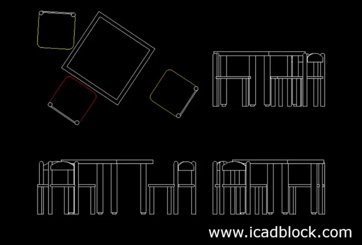 baby table dwg cad block for autocad