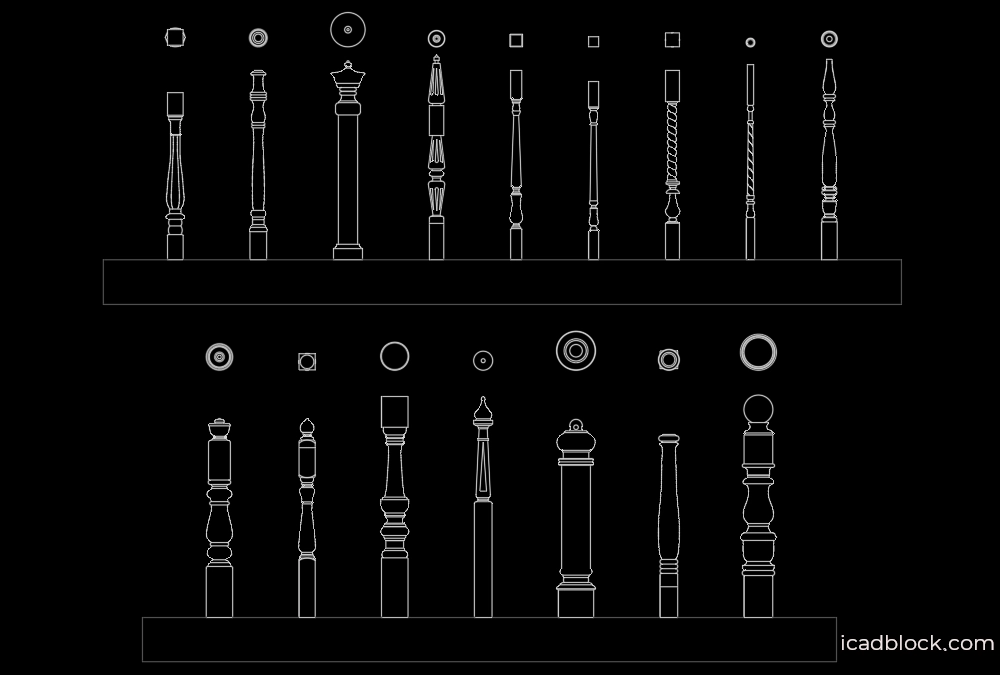 Baluster CAD Block