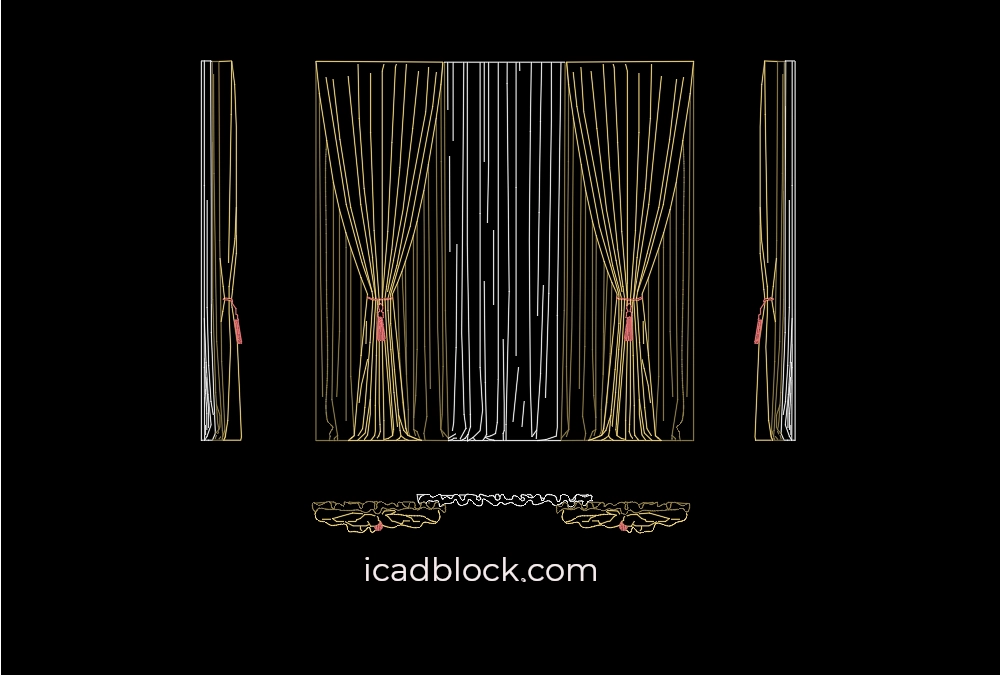 modern curtain DWG