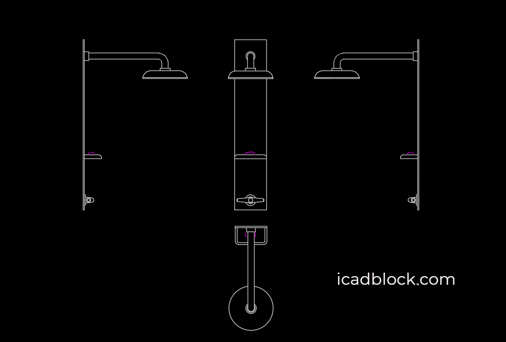 Ducha fija en AutoCAD