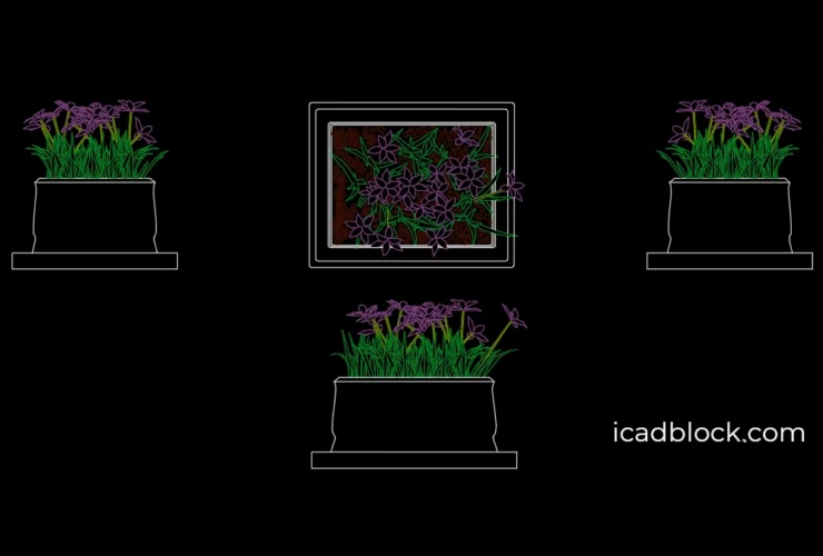 Flower bed in AutoCAD