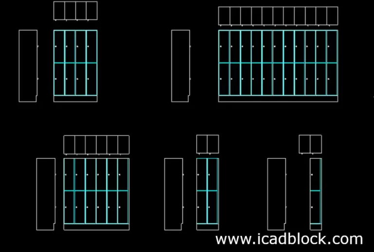 free school locker cad block download