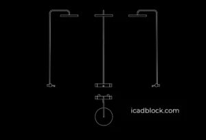 Free bathroom shower CAD Block