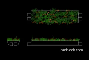 Bloque CAD de cama de jardín