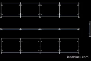 Bloque CAD de barandilla