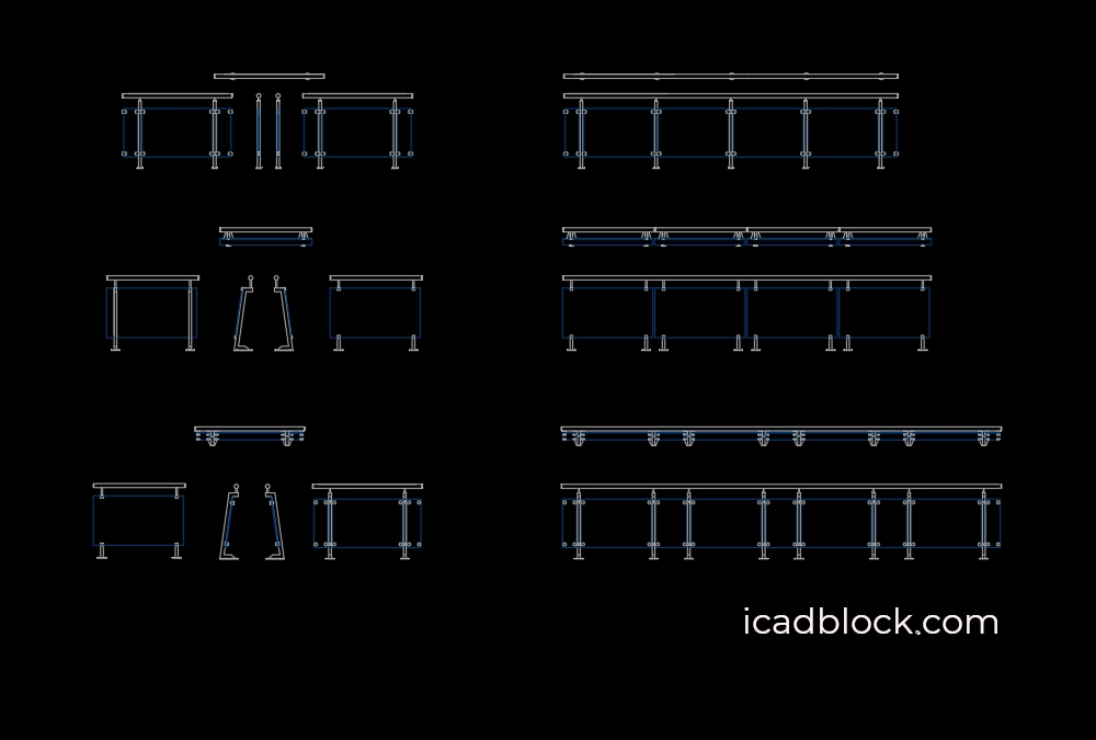 Glass railings DWG