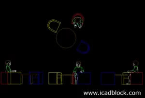 kindergarten table dwg cad block download