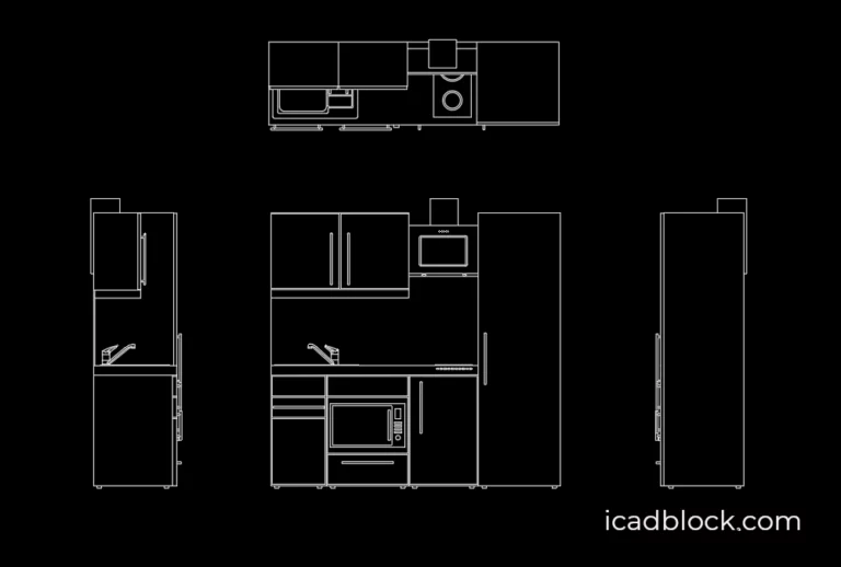 Kitchenette CAD Block collection in DWG - iCADBLOCK