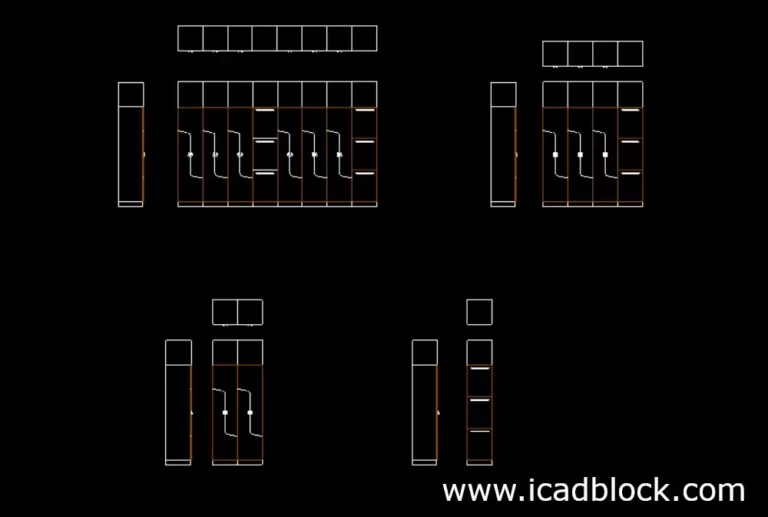 locker DWG model sets for autocad