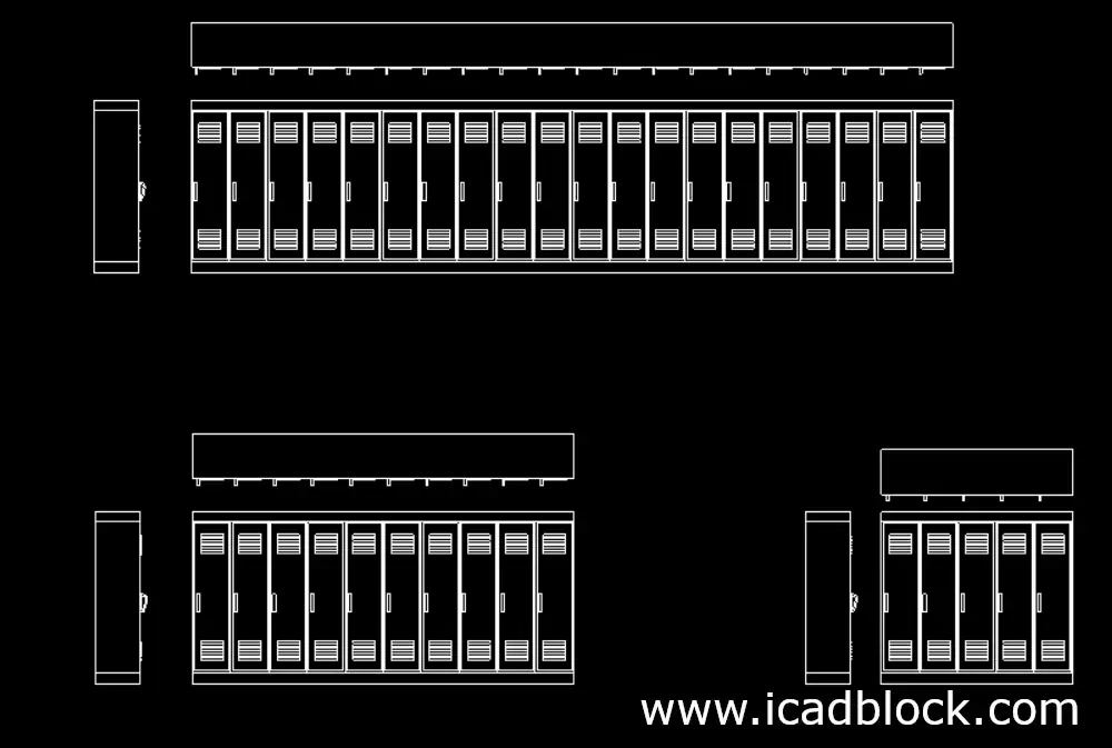 taquillas modelo 2d Bloque CAD